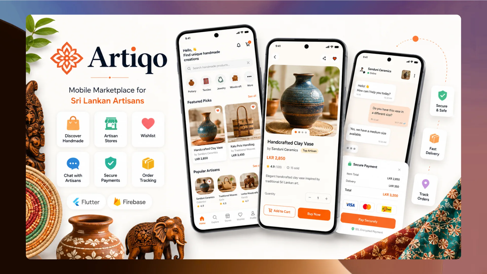 Artiqo mobile marketplace front screen
