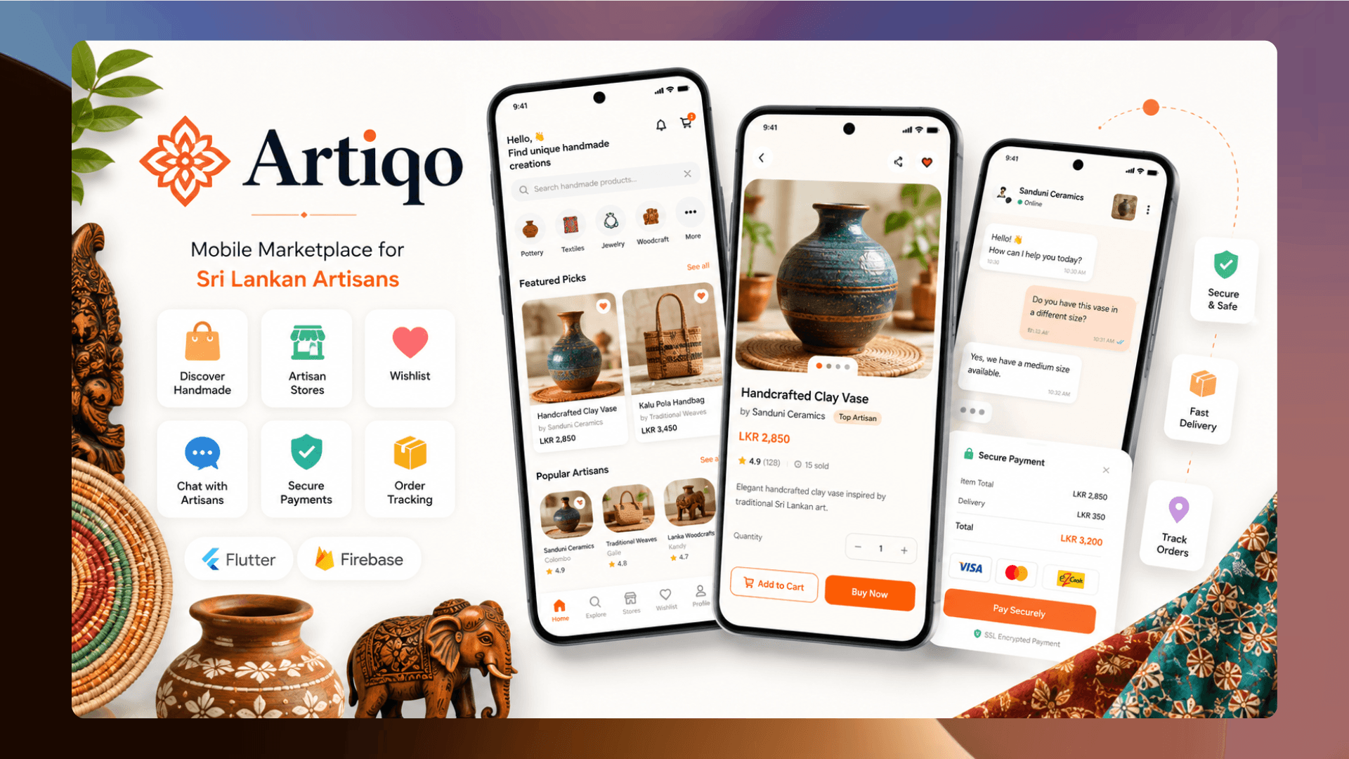 Artiqo mobile marketplace front screen
